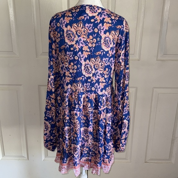 NWT Tiare Hawaii Front Tie Tropical Print Mini Dress - Picture 7 of 11